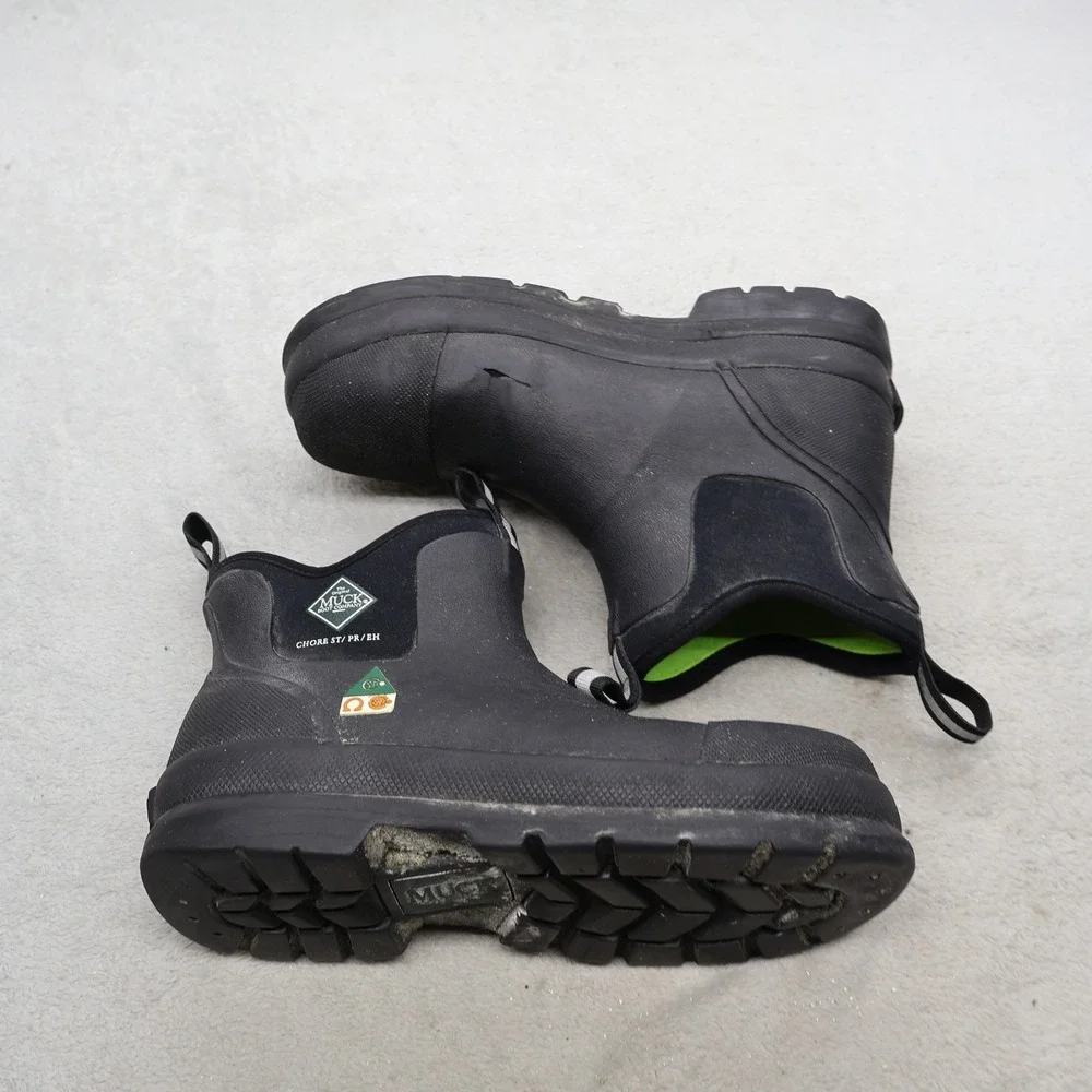 Muck Unisex M6 W7 Work Boots Black Classic Chelsea Ankle Waterproof 070021
